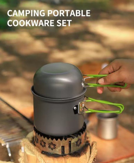 Ultralight Camping Cooking Utensils Outdoor Tableware Pot Set