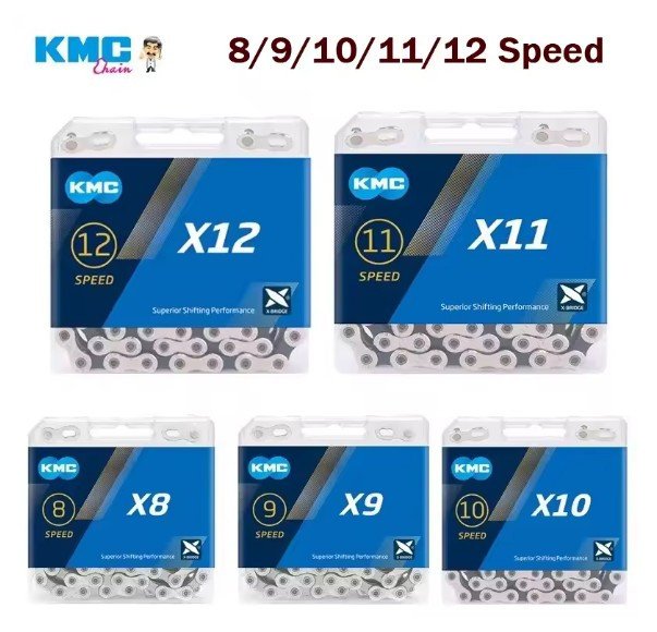 KMC Bike Chain X8 X9 X10 X11 X12 MTB Bicycle Chains 8 9 10 11 12 Speed Road Bike Current Mountain Bike for Shimano Bikes Part