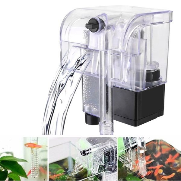Oxygen Submersible Water Purifier Mini Aquarium Filter for Aquarium Fish Tank Filter External Hang Up Filter Water Pumps