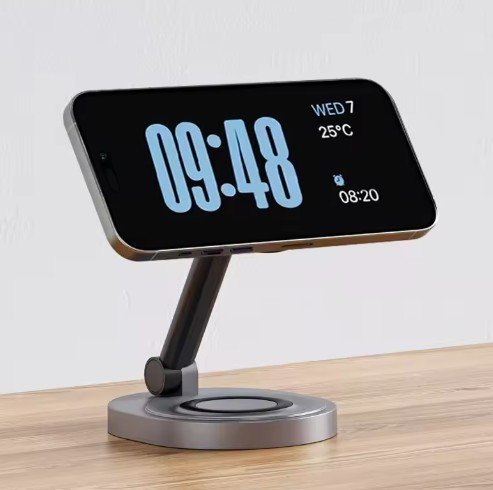 3 In 1 Magnetic Wireless Charger Stand Pad For Magsafe iPhone 16 15 14 13 12 Pro Max Apple Watch Airpods Fast Charging Station
