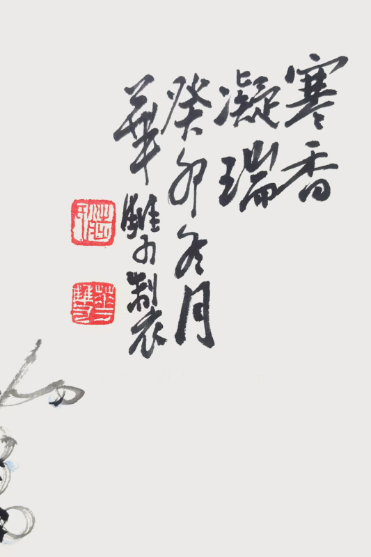 Zhao Huashuang’s painting：Cold Fragrance and Tranquil Auspiciousness-寒香宁瑞