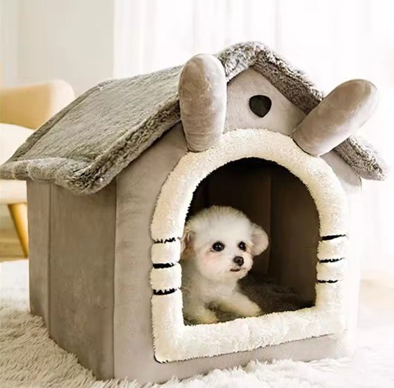 Indoor Warm Dog House Soft Pet Bed Tent House Dog Kennel Cat Bed with Removable Cushion Suitable for Small Medium Large Pets Ind