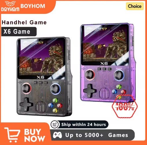 NEW X6 Game Console Retro Video Game Console 3.5'' IPS Screen Portable Handheld Game Player Classic Games Children Gifts