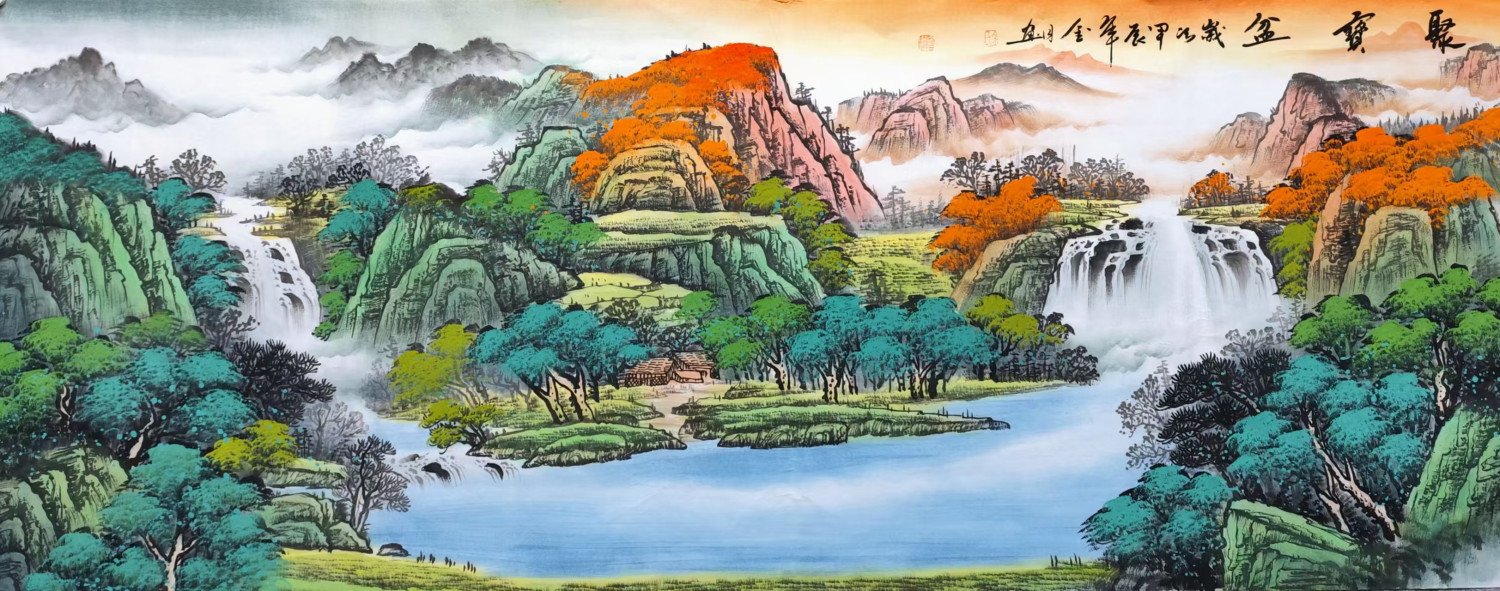 Jin Yue’s painting：Treasure Bowl-聚宝盆