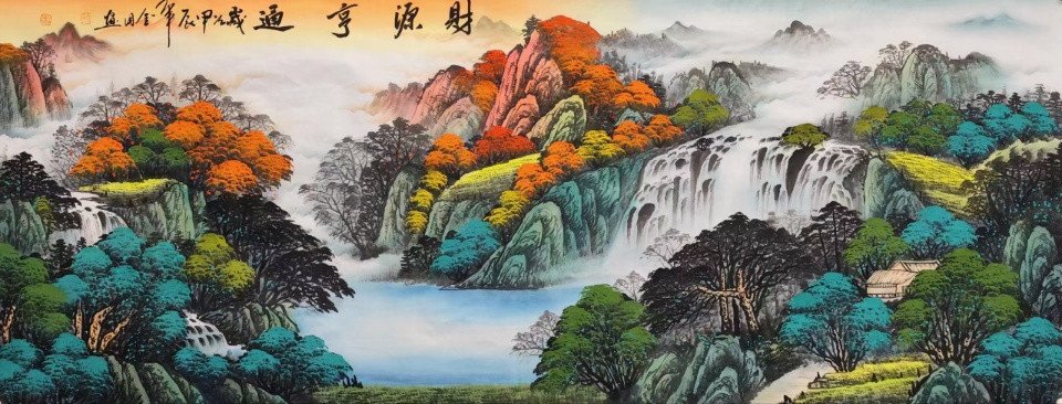 Jin Yue’s painting：Cai Yuan Heng Tong-财源亨通