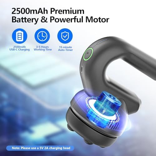 HYAKO Handheld Professional Mini Orbital Buffer Relief Massager, Adjustable Multi-Speed Vibration Deep Tissue Body Chiropractic Massager for Neck, Shoulder, Leg,Back muscle pain relief massage therapy