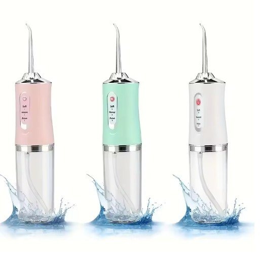 USB Portable Oral Irrigator Water Flosser Dental Water Jet Tools Pick Cleaning Teeth 200ML 4 Nozzles Mouth Oral Cleaning Agents