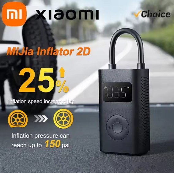 2025 New Xiaomi Mijia Inflatable treasur Air Compressor 2D 2000mAh Portable Inflator Air Pump 2D For Bicycle Car Motorcycle Ball