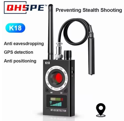 K18 Multi-function Anti-Candid Cam Wireless Lens Device Finder 1MHz-6.5GHz GSM Audio Bug Finder GPS Signal RF Tracker Detect