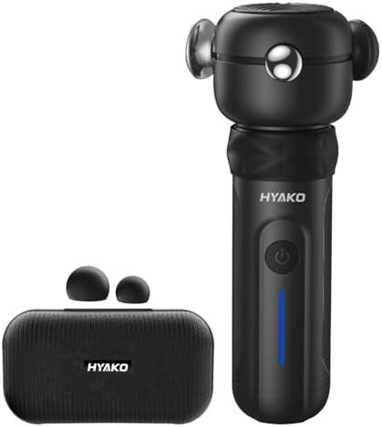 HYAKO SE Muscle Therapy Massage Gun - Deep Tissue Vibration Massager, Non-Invasive Design for Full-Body Care, Pain Relief for Back, Neck, Leg, Shoulder – Gifts for Men and Women (Black)