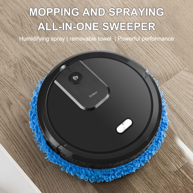 2025 Intelligent Sweeping and Mopping Robot Vacuum Cleaner, Dry and Wet Mopping, Rechargeable Robot Household Appliance with Humidifying Spray