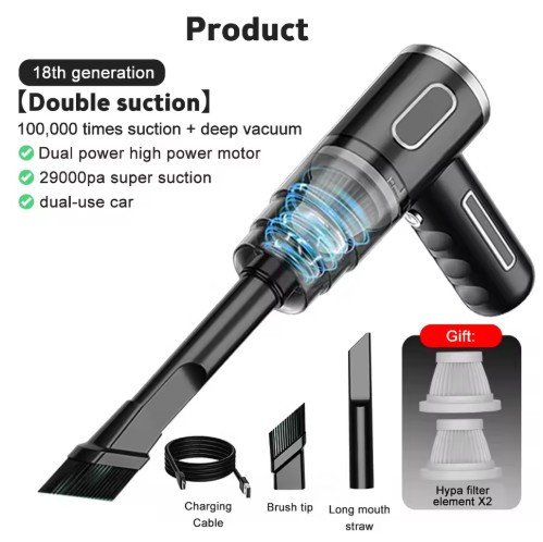 Wireless 29000Pa Car Vacuum Cleaner Strong Suction Dust Catcher Cordless Handheld Wet Dry Vacuum Cleaner Air Duster For Car