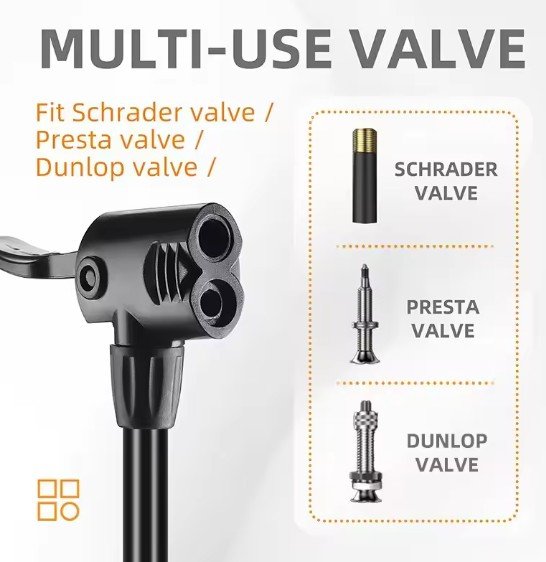 WEST BIKING Bicycle Pump 160PSI Portable Stainless Steel Bike Pump Schrader Presta Valve Inflator Mountain Road Bike Accessories