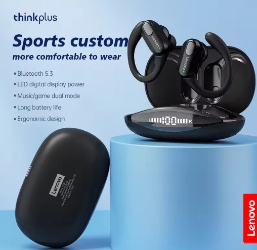Original Lenovo XT80 Sports Wireless Earphones with Mics, LED Power Display,Hifi Stereo Sound Bluetooth 5.3 TWS HeadphHeadphones