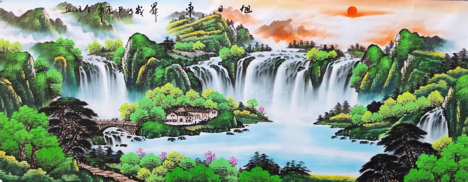 Jin Yue’s painting：Xu Ri Dong Sheng-旭日东升