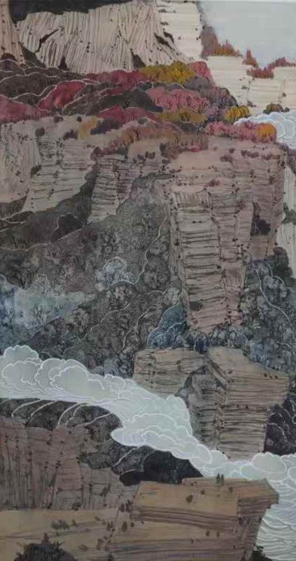 Wang Baolei’s painting :Backbone of Taihang-太行脊梁